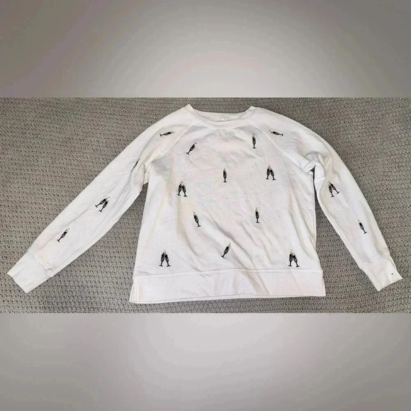 Philosophy Republic White Sweater with Champagne Glass Bubbles Size XS - Picture 1 of 9